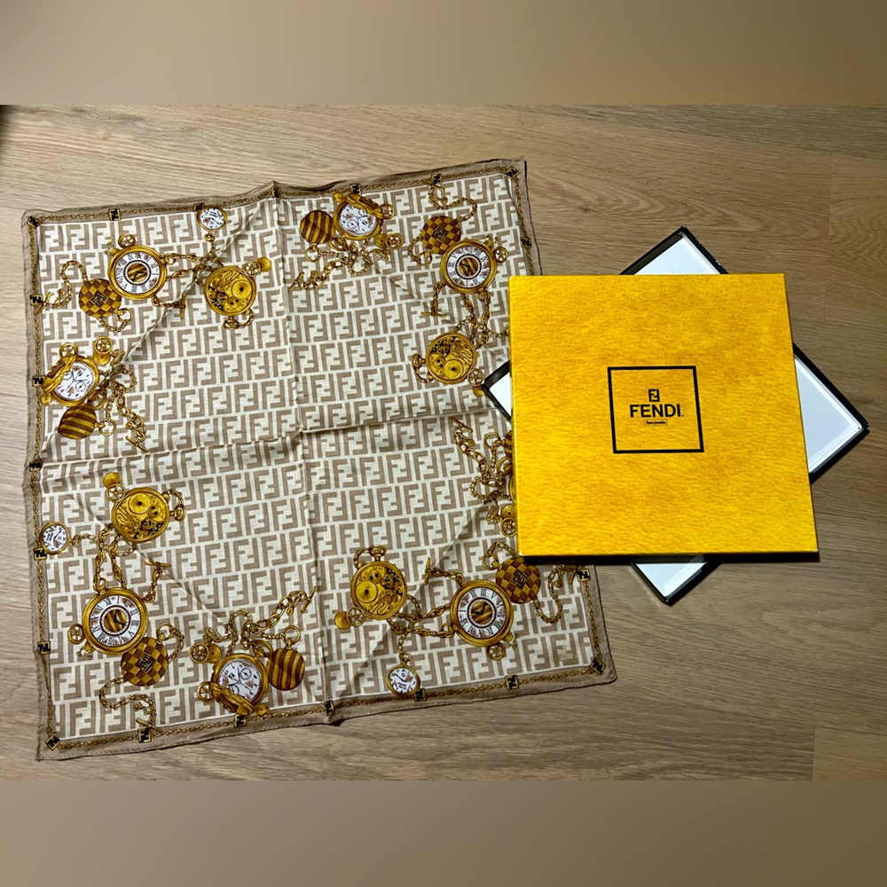 Authentic Fendi handkerchief with a box
